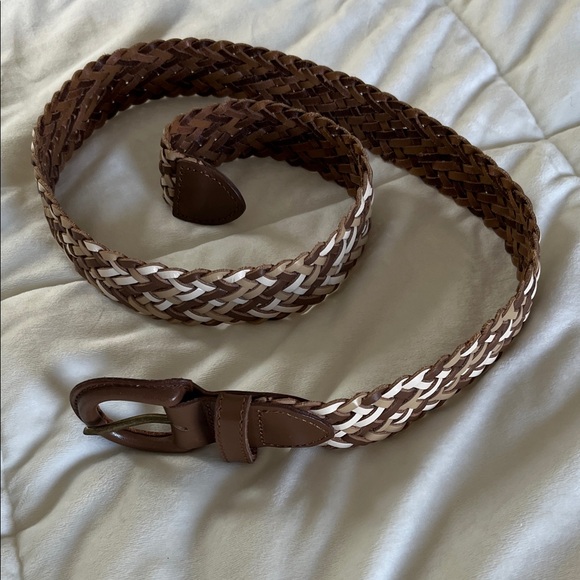 Madewell Brown and Cream Woven Belt - Picture 1 of 4